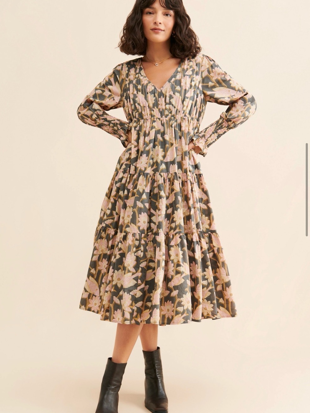 Let Me Be Waistless Floral Dress S